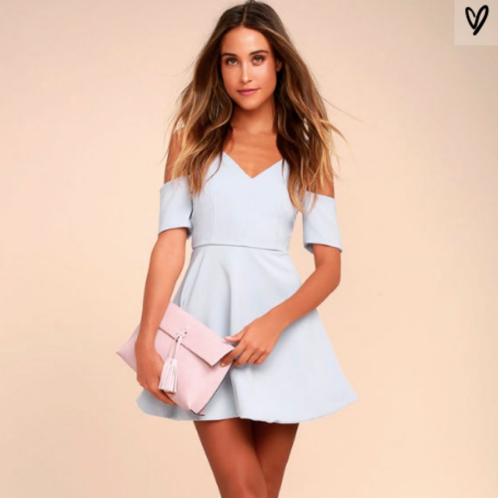 NWT Lulus Grey Skater Dress